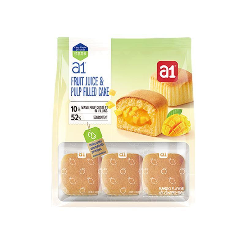 a1 Juice & Fruit-Filled Cake, Mango Flavor