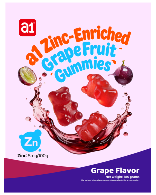 a1 Zinc-Enriched Grape Fruit Gummies