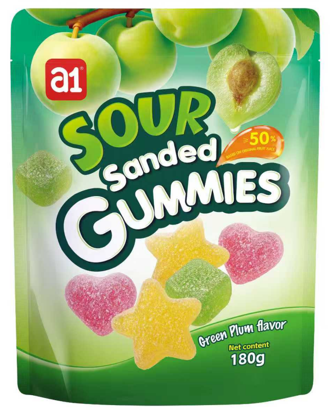 Sour Sanded Gummy (Green Plum)