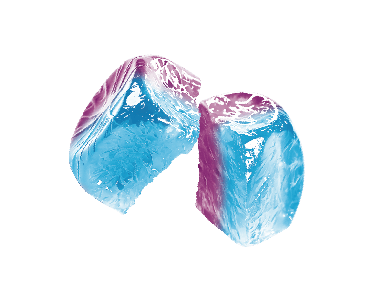 4D Crispy Dual-Color Gummy (Strawberry + White Peach) detail