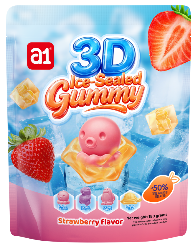 3D Ice-Sealed Gummy (Strawberry)