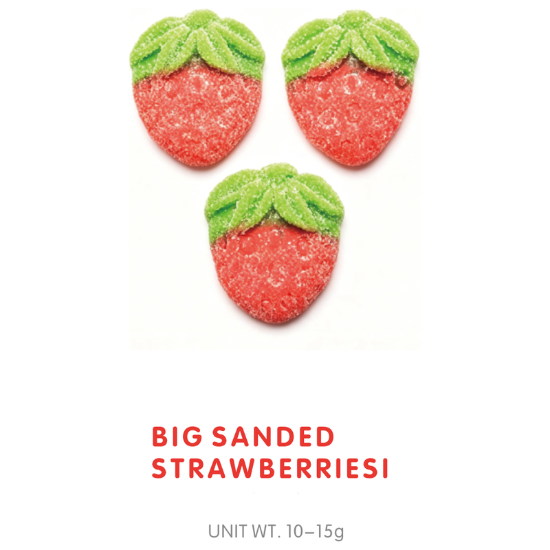 Big Sanded Strawberry Gummy Candy