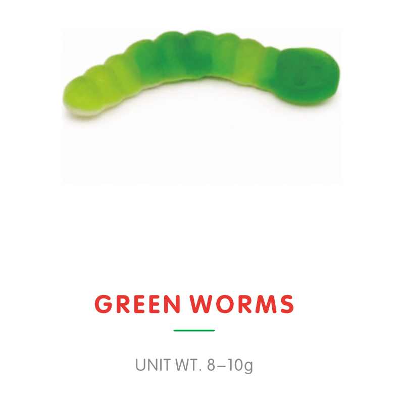Green Worm Gummy Candy