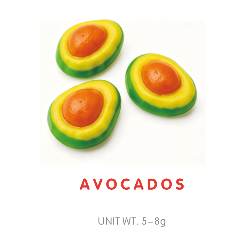 Avocado Shaped Gummy Candy