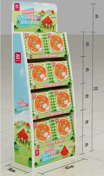 a1 watermelon toast on a retail display stand — the shelf moment every format decision is ultimately made for