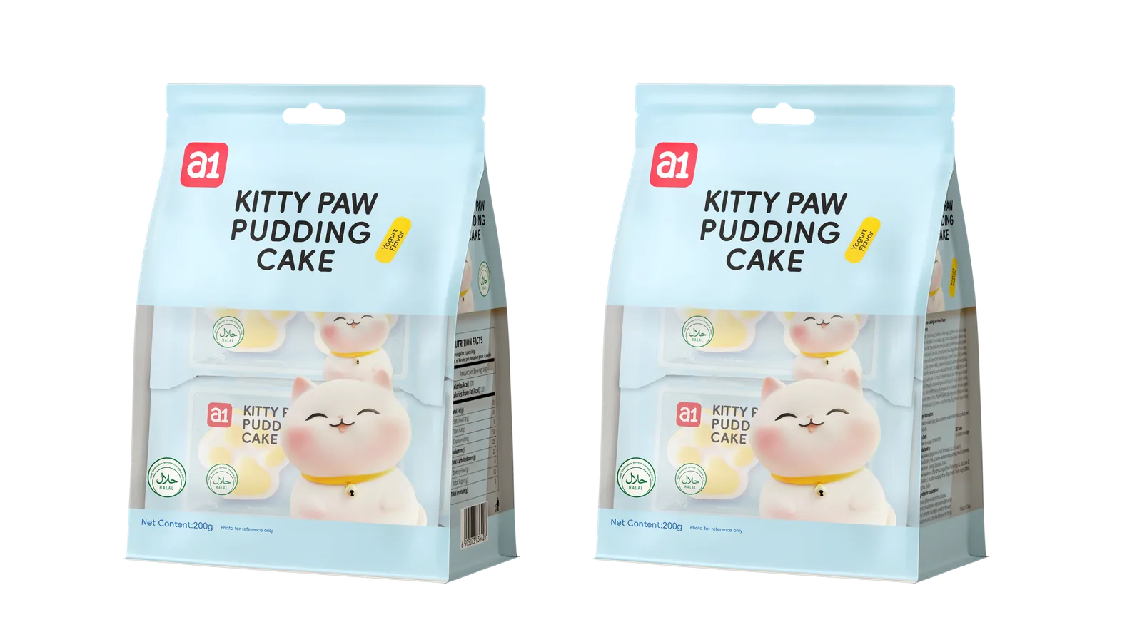 Cat paw pudding cake, yogurt flavour