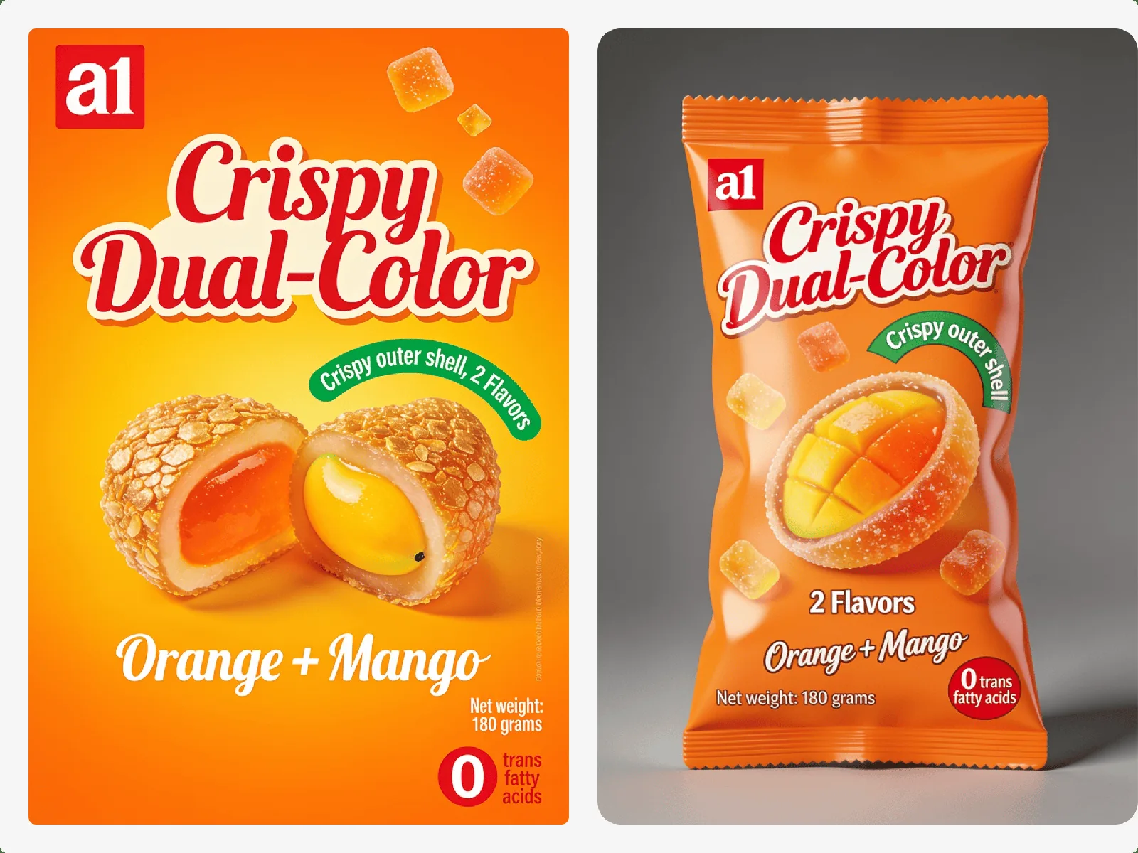 a1 4D Crispy Dual-Color Gummy — a dual-texture format that anchors repeat purchase in a first program
