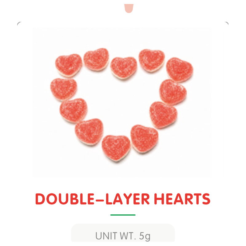 Double Layer Heart Gummy Candy