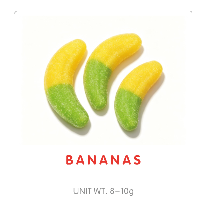 Banana Shaped Gummy Candy