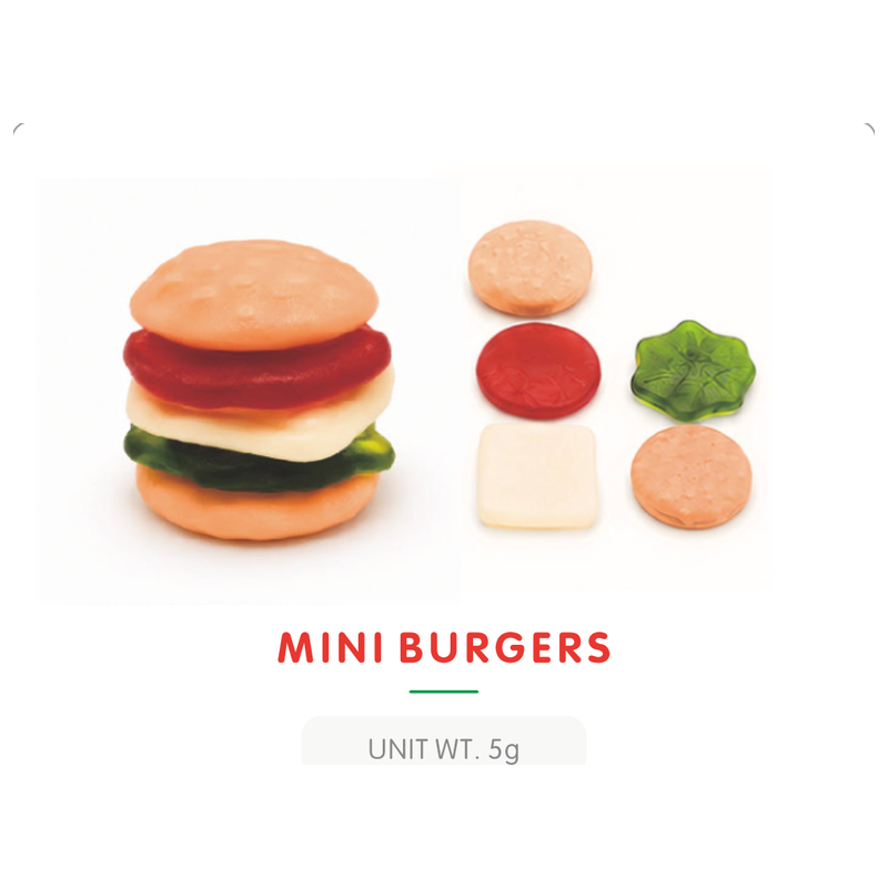 Mini Burger Gummy Candy Assorted