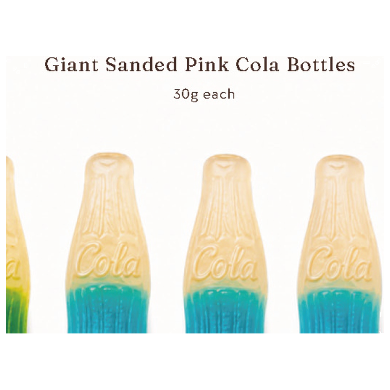 Giant Pink Cola Bottle Gummies