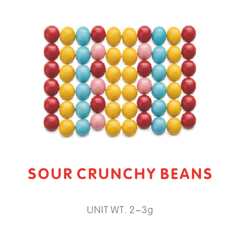 Sour Crunchy Bean Gummy Candy