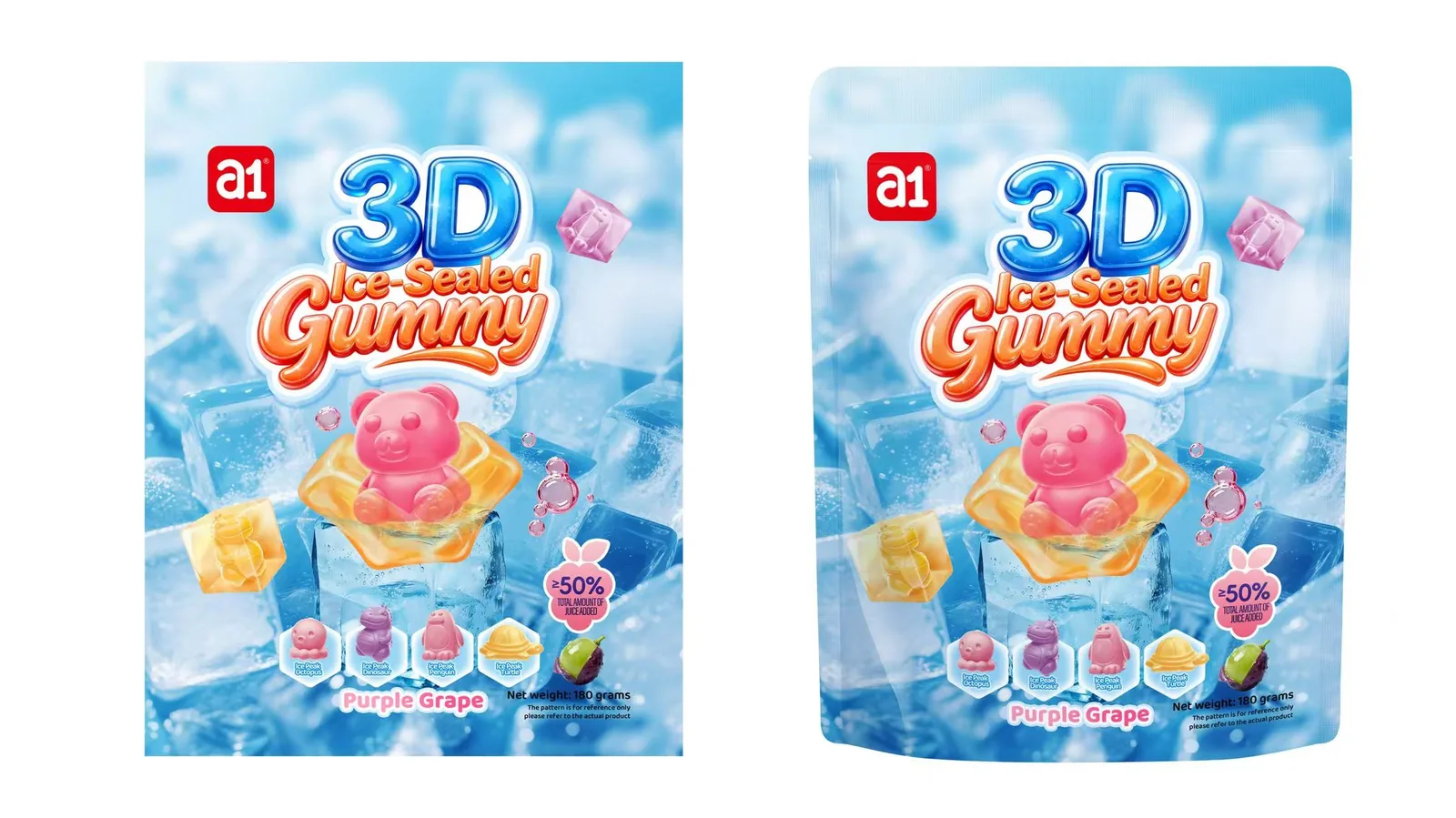 3D gummy render — the kind of proprietary mold and format work a modern gummy factory should offer