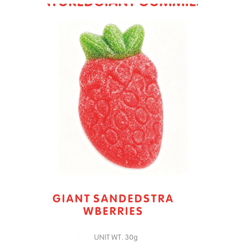 Giant Sanded Strawberry Gummy Candy